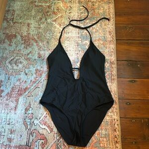 One piece bathing suit halter